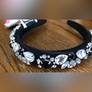 NWT  KATE SPADE Black Jeweled Headband  $98